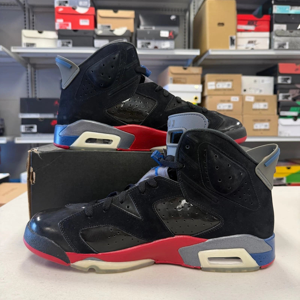 Nike Air Jordan 6 Retro Detroit Pistons - Shoe Boxs