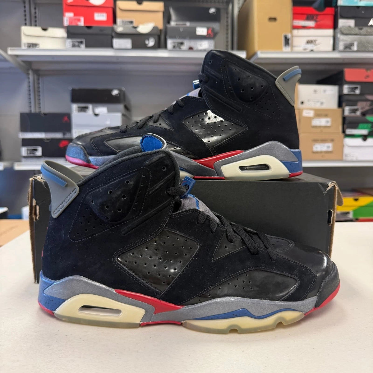 Nike Air Jordan 6 Retro Detroit Pistons - Shoe Boxs