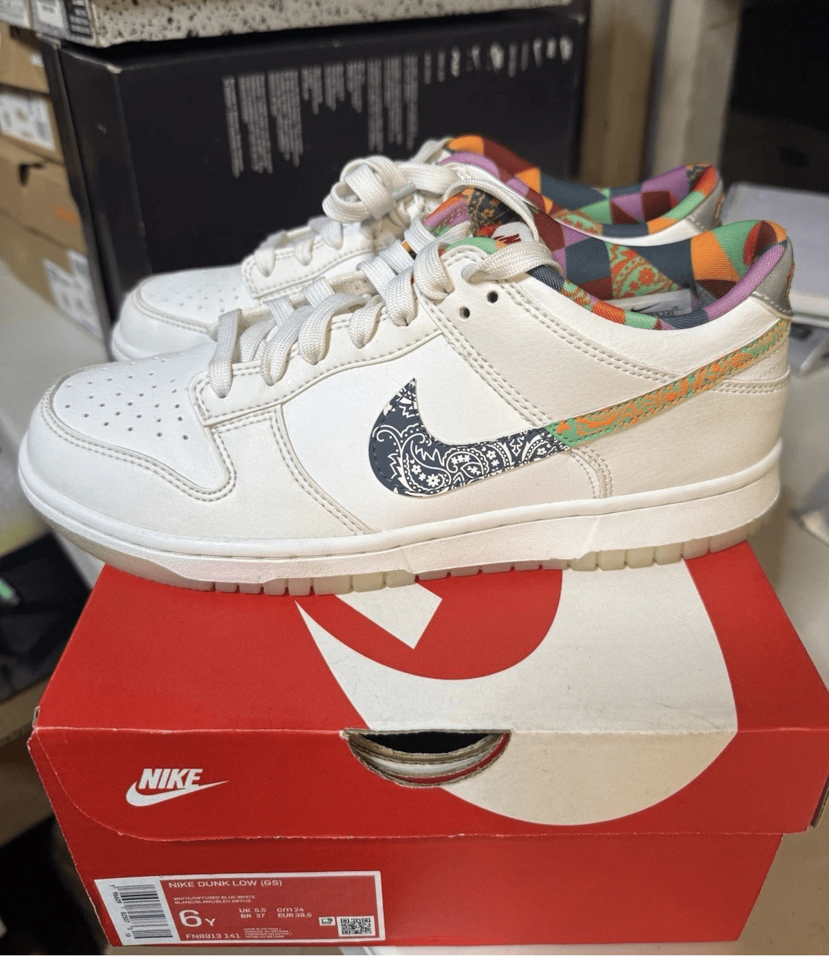Nike Dunk Low Multi-Color Paisley - Shoe Boxs