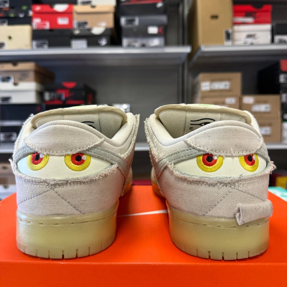 Nike SB Dunk Low Mummy Canvas Beige Volt Glow Sole - Shoe Boxs